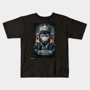 monkey mugshot Kids T-Shirt